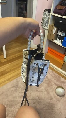 MCM Crossbody Small White/blue Leather Monogram - Image 1 of 4