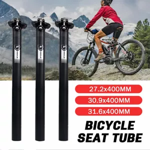Aluminum 27.2/30.9/31.6*400MM Seatpost Bicycle MTB Mountain Road Seat Post Tube - Picture 1 of 14