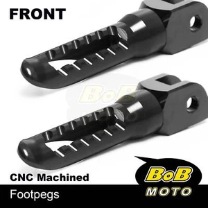BOB CNC Front Rider Foot Pegs BLACK For Ducati 900 SS 97 98 99 00 01 02 - Picture 1 of 7