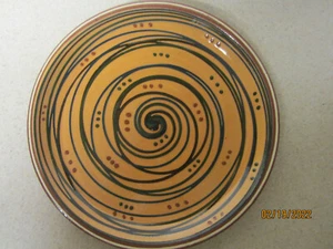 REDWARE PLATE BULGARIA SWIRL WITH DOTS  11 INCHES - Picture 1 of 9