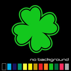 Four Leaf Clover Sticker Vinyl Decal - Lucky Irish Shamrock Wall Luck Car Window - Picture 1 of 17