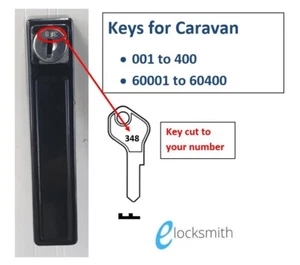 Key Cut to Code Number Fits Viscount Caravan Camper  - FREE POST - Picture 1 of 5