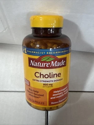 Nature Made Colina Extra Fuerza 800 mg, 180 Cápsulas Exp. 01/2026 Foto 1 de 3