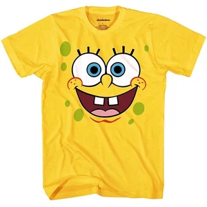 SpongeBob Schwammkopf Erwachsene T-Shirt Gesicht Cartoon Grafik Tee REPRINT - Bild 1 von 2