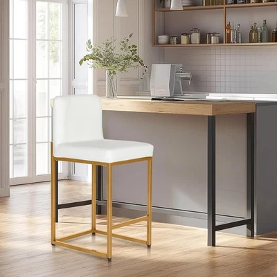 24" Bar Stool Counter Height Bar Chair Set of 4/3/2/1 PU Leather Dining Chair - Image 1 of 4