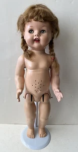 Muñeca Ideal Vintage Años 50 22” Saucy Walker Ojos Coquetos para Vestir Pequeña Grieta - Imagen 1 de 11