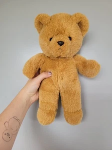 Oso de peluche Woolworths vintage juguete suave marrón 13" - Imagen 1 de 6