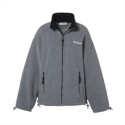 Miu Miu 25 Años Poliéster Polar Chaqueta S Damas Gris MJL042 Foto 1 de 4