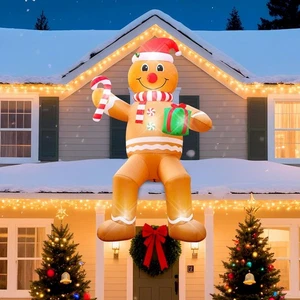 12FT Weihnachten Schlauchboote, Weihnachten Aufblasbar Outdoor Dekoration Sitzen - Bild 1 von 6