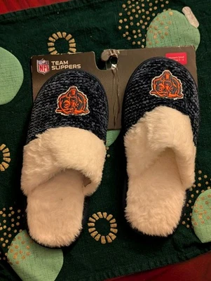 Zapatillas del equipo de la NFL, Chicago Bears bordadas, azul marino, naranja y blanco_mujeres S 5-6 Foto 1 de 4