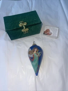 Li Bien 2012 Angel Ornament Pier 1 Importaciones Pintado a Mano Interior Arte Vidrio con Caja - Imagen 1 de 15