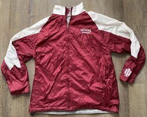 Vintage Indiana Hoosiers Windbreaker Patch gefüttert Reißverschluss Jacke Herren Größe Large - Bild 1 von 12