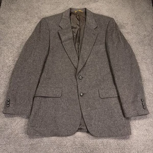 Kuppenheimer Sport Coat Mens Grey 44L Camel Hair USA Blazer Premier Edition VTG - Picture 1 of 17