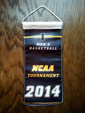 Iowa Hawkeyes Mens Basketball 2014 NCAA Tournament Qualifier Mini Replica Banner Cover