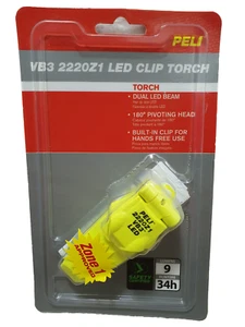 PELI VB3 2220Z1 LED Clip Lámpara Linterna Frontal Linterna IPX4 Pelican - Imagen 1 de 7