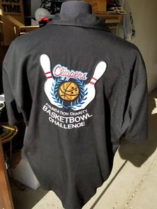 Clippers Foundation Basketbowl Challenge Bowling Shirt Mens XL Charity Black - Picture 1 of 7