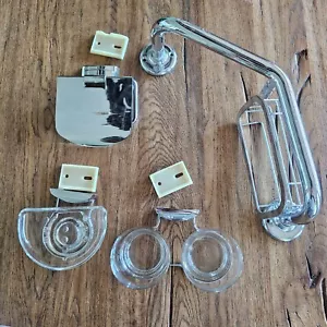 Badzubehör Set Badaccessoires Design Edelstahl Chrom ca 20 30 Jahre alt - Bild 1 von 13