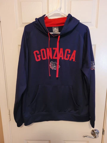 Gonzaga University Bulldogs Hoodie Adult Large L Blue Pullover Hooded Sweatshirt Cover
