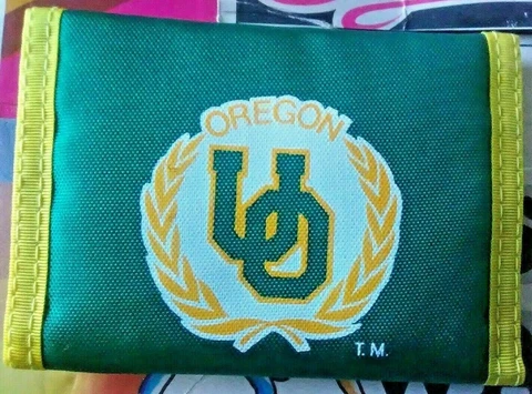 vtg OREGON DUCKS wallet - J4 - NOS gunther NCAA football university of oregon Cover