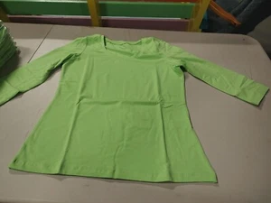 Chadwicks of Boston, Lime Colored, 3/4 Sleeve,Woman's Shirt,1 Ea Large  - Picture 1 of 5