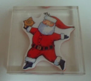 DANCING SANTA Rubber STAMP Tim Coffey NEW Christmas WHIMSICAL Stamping HOLIDAY - Picture 1 of 1