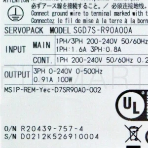 (USED) Yaskawa SGD7S-R90A00A SERVO DRIVE Free "FedEx" intl' shipping! - Picture 1 of 6