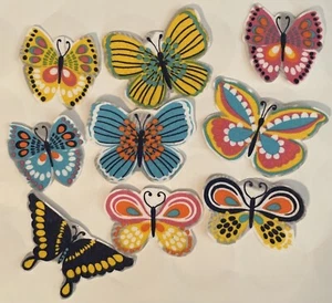 Colorful Butterflies - IronOn Fabric Appliques - Bild 1 von 1