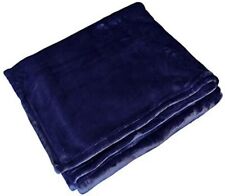 Navy Blue Flannel Fleece Soft Throw Blanket 50 x 70