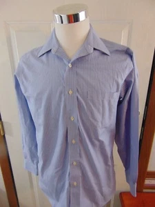 Brooks Brothers Regular Fit Non-Iron Blue White Dress Shirt 14.5-32/33 GUC - Picture 1 of 3
