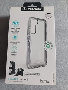 NEU Pelican Voyager robuste Hülle mit Clip für Samsung Galaxy S22+ PLUS KLAR - Bild 1 von 11