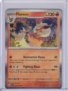 Juego de cartas coleccionables Flareon Raro Holo #136 Pokémon Escarlata y Violeta 151 2023 - Imagen 1 de 2