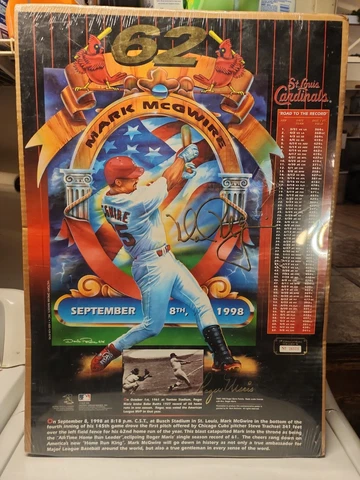 1998 Mark McGwire’s 62 Home Run Limited Edition Victory Dream Images Poster Cover