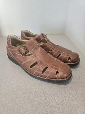 Johnston & Murphy 渔夫羊皮皮革凉鞋男式 12 M 码 GUC — 第 1/4 张图片