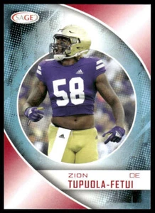 Zion Tupuola-Fetui #9 2023 SAGE HIT Red Washington Huskies - Picture 1 of 2