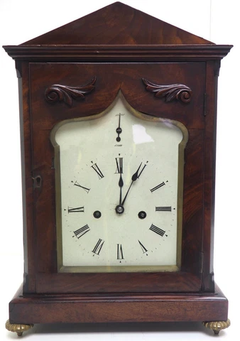 Vintage Rare Mahogany Bracket Mantel Clock Taj Mahal 19th Ormolu 8 Day Gong 51cm Cover