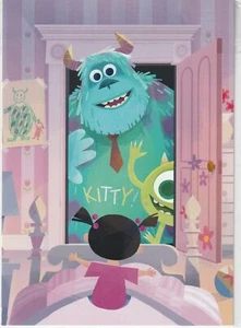 Disney WonderGround Galería Postal Monster Inc Boo Sully Mike Kitty Chou - Imagen 1 de 2