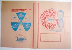 1940-50'S EDDY'S BREAD BOOK COVER - Imagen 1 de 4