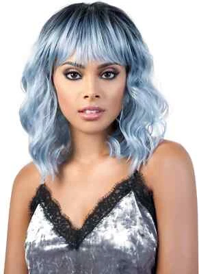 Motown Tress Curable Wig SIA Wavy Short with Fringe RT4/CINNAMON - Image 1 of 4