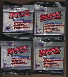( 4 ) 1994 BOWMAN BASEBALL 20 CARD CELLO PACKS - Picture 1 of 2