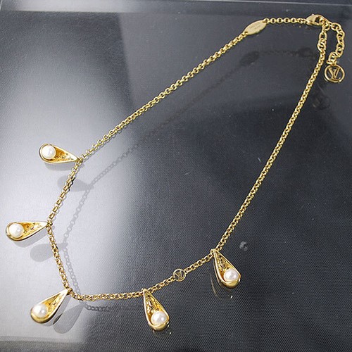LOUIS VUITTON（LV） Collana Louis Vuitton Collier Gram Perlato M67329 oro LV con borsa portaoggetti