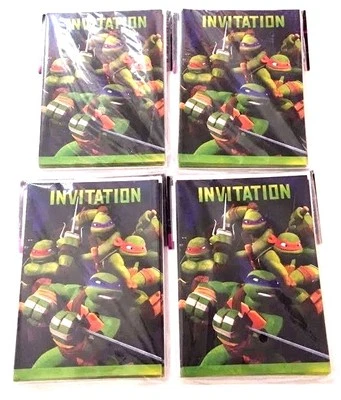 TEENAGE MUTANT NINJA TURTLES INVITATIONS (32) ~ Birthday Party Invites