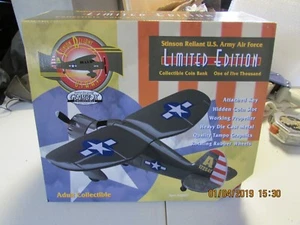 New Unopened Stinson Reliant U.S. Army Air Force Coin Bank - Picture 1 of 7