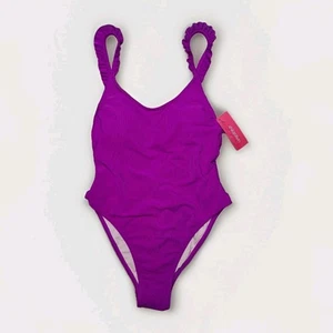 Xhilaration costume da bagno donna medio pezzo unico viola costume da bagno nuoto spiaggia NUOVO - Foto 1 di 10