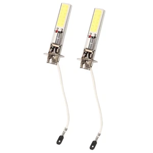 ・*2Pcs H3 COB LED Bright Xenon White 6000K Car Fog Light Lamp Bulb 12V 10W - Picture 1 of 7