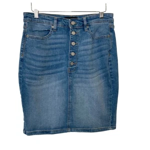 Banana Republic Jeansrock Damen 6 blau Baumwolle Stretch 5 Taschen Knopfleiste - Bild 1 von 11