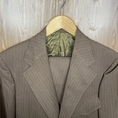 Botany 500 Vintage 1950s 1960s USA Made 2 Piece Suit Mens 38S 34x28 Brown - Image 1 of 4