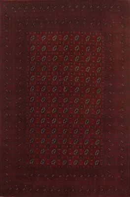 Hand-Knotted Geometric Balouch Afghan Area Rug 8x11 Ft Living Room Wool Carpet - Image 1 of 4