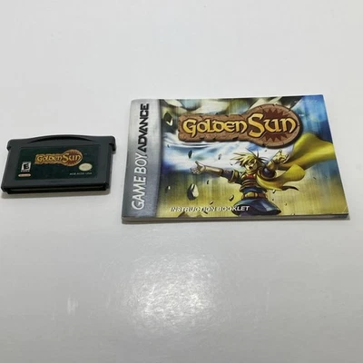 Golden Sun GBA Nintendo Game Boy Advance 2002 Auténtico Carro y Manual PROBADO EE. UU. Foto 1 de 4