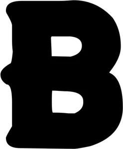 Biker Buchstabe B Initiale Vinyl Aufkleber Abziehbild Monogramm Schriftgröße & Farbe - Bild 1 von 2