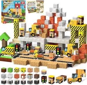 100PCS Minecraft Magnetic Building Blocks Magnet Cubes Construction Set, STEM - Picture 1 of 6